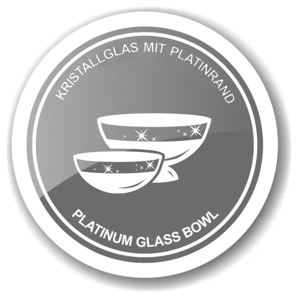 Bonboniéra ERIK, fúkané krištáľové sklo s platinovým okrajom, v. 18 cm - EDZARD