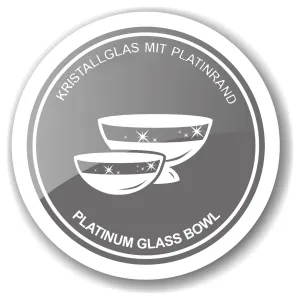 Bonboniéra ERIK, fúkané krištáľové sklo s platinovým okrajom, v. 18 cm - EDZARD