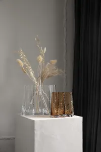 Široká váza Gry, 19 cm, koňaková - COOEE
