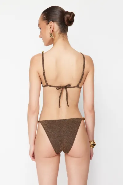 Trendyol X Zeynep Tosun Brown Accessory Detailed Accessory Bikini Set