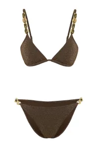 Trendyol X Zeynep Tosun Brown Accessory Detailed Accessory Bikini Set