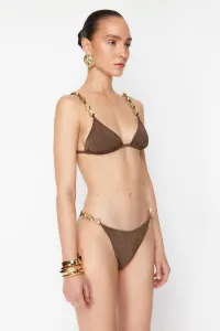Trendyol X Zeynep Tosun Brown Accessory Detailed Accessory Bikini Set