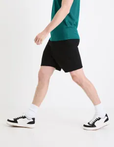 Čierne pánske teplákové kraťasy Celio Goshort