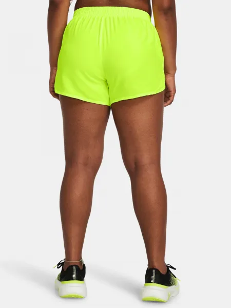 Zelené dámske športové kraťasy Under Armour UA Fly By 3'' Shorts-GRN