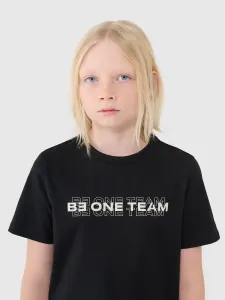 Chlapčenské tričko s krátkym rukávom 4F JUNIOR TSHIRT M2186-20S-DEEP BLACK