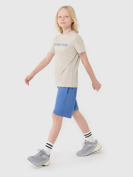Chlapčenské tričko s krátkym rukávom 4F JUNIOR TSHIRT M2186-12S-CREME