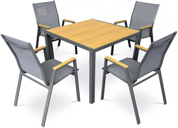 AUTRONIC záhradný stôl AZT-S1209 OAK prírodný, polywood