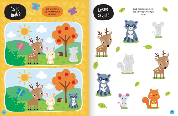 Zvieratá z lesa – Moje prvé samolepky