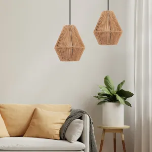 TooLight Závesná lampa La Belle Boho I čierna/hnedá