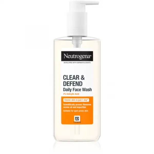 Neutrogena Clear & Defend čistiaci gél s 2% kyselinou salicylovou 200 ml