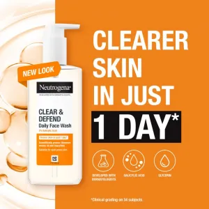 Neutrogena Clear & Defend čistiaci gél s 2% kyselinou salicylovou 200 ml