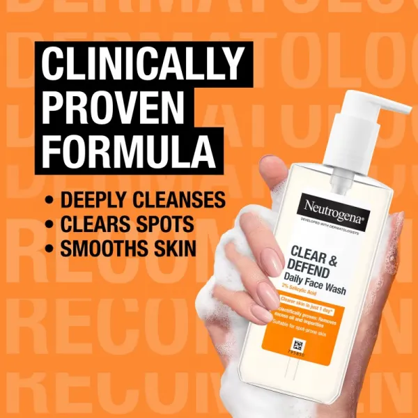 Neutrogena Clear & Defend čistiaci gél s 2% kyselinou salicylovou 200 ml