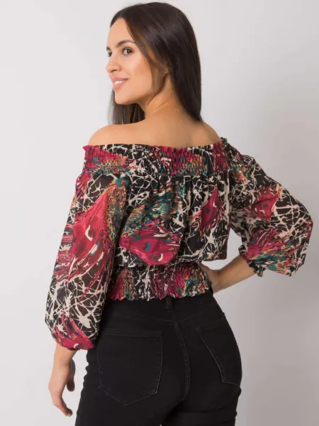 Blouse-DHJ-BZ-15175.05P-burgundy