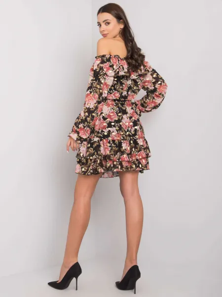 Dress-DHJ-SK-15015-2.73P-Black-Pink