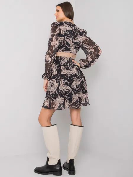 Dress-LC-SK-22K-3035.03P-black-beige