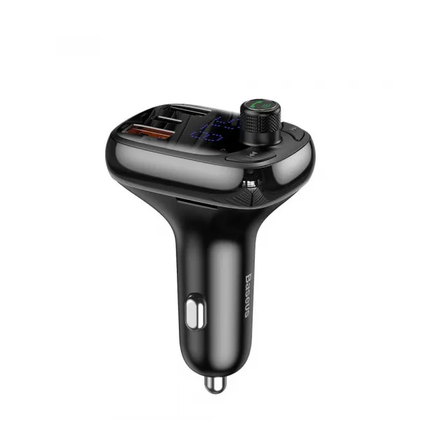 Baseus S-13 Bluetooth vysielač / nabíjačka do auta, čierny