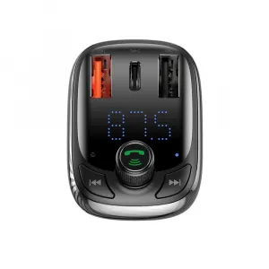 Baseus S-13 Bluetooth vysielač / nabíjačka do auta, čierny
