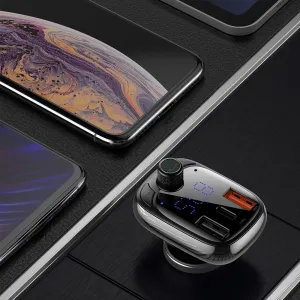 Baseus S-13 Bluetooth vysielač / nabíjačka do auta, čierny