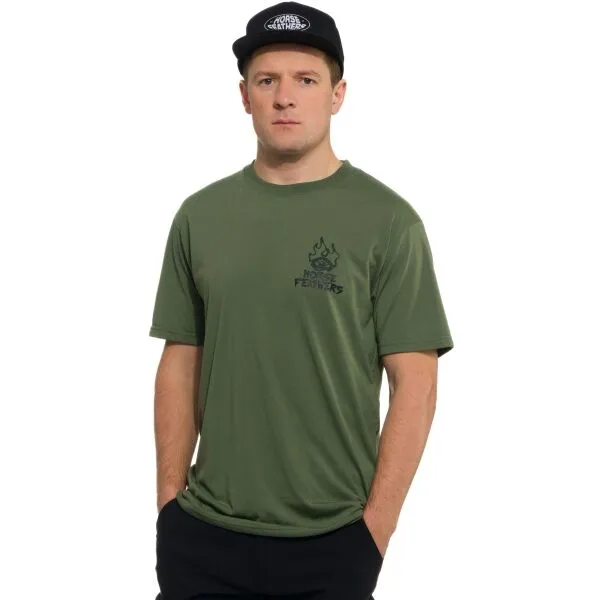 HORSEFEATHERS Funkčné tričko Reckless - thyme GREEN velikost M
