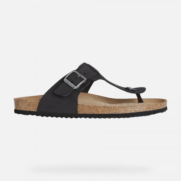 Black men's sandals Geox Ghita - Men's