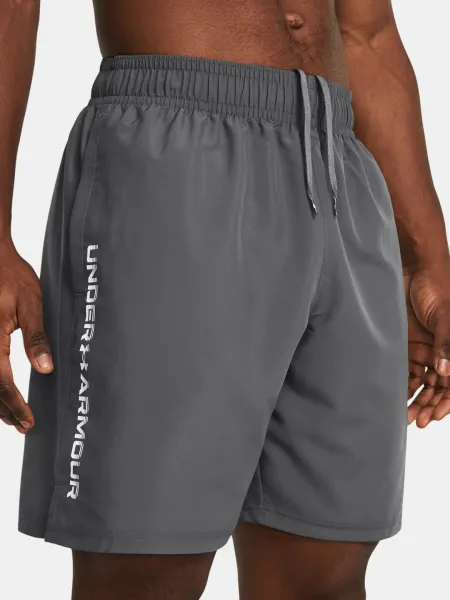 Under Armour WOVEN WORDMARK Pánske krátke nohavice, sivá, veľkosť