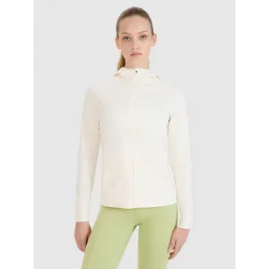 Dámska tréningová mikina so zipsom 4F SWEATSHIRT FNK F467-11S-OFF WHITE
