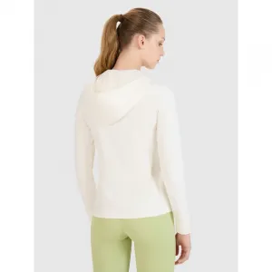 Dámska tréningová mikina so zipsom 4F SWEATSHIRT FNK F467-11S-OFF WHITE