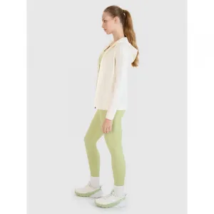 Dámska tréningová mikina so zipsom 4F SWEATSHIRT FNK F467-11S-OFF WHITE