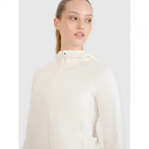 Dámska tréningová mikina so zipsom 4F SWEATSHIRT FNK F467-11S-OFF WHITE