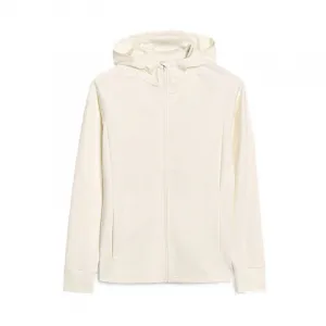 Dámska tréningová mikina so zipsom 4F SWEATSHIRT FNK F467-11S-OFF WHITE