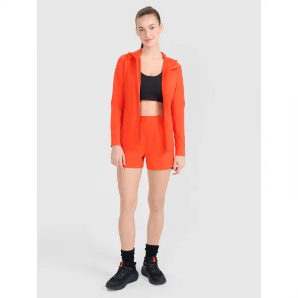 Dámska tréningová mikina so zipsom 4F SWEATSHIRT FNK F467-62S-RED