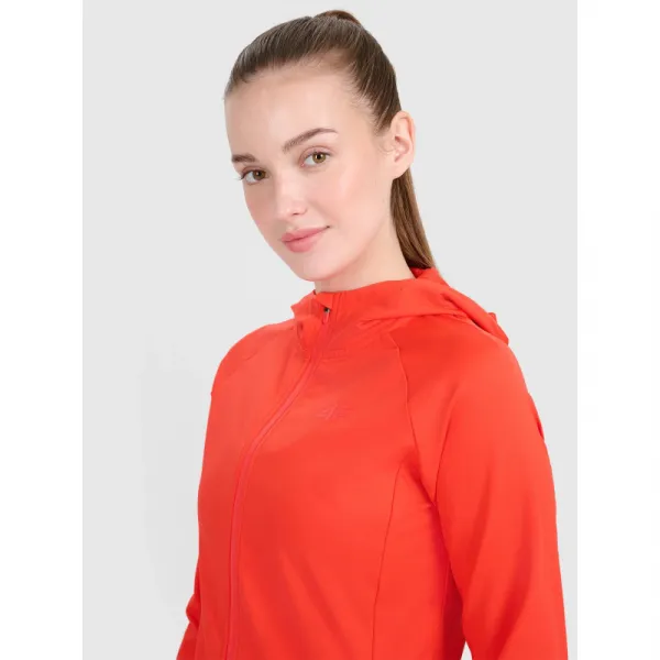 Dámska tréningová mikina so zipsom 4F SWEATSHIRT FNK F467-62S-RED