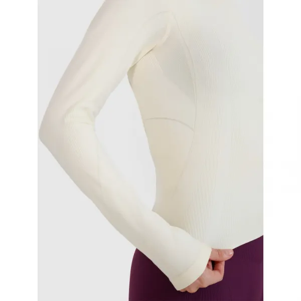Dámske tréningové tričko s dlhým rukávom 4F LONGSLEEVE FNK F403-11S-OFF WHITE