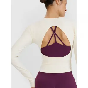 Dámske tréningové tričko s dlhým rukávom 4F LONGSLEEVE FNK F403-11S-OFF WHITE