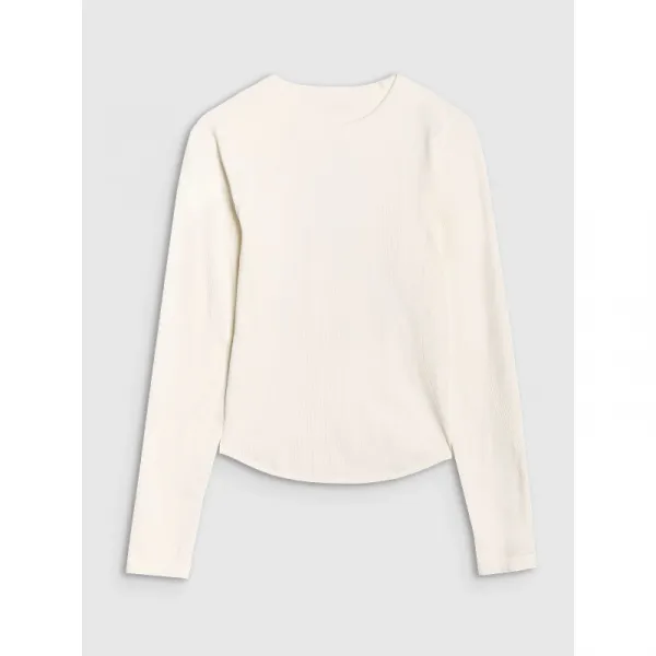 Dámske tréningové tričko s dlhým rukávom 4F LONGSLEEVE FNK F403-11S-OFF WHITE