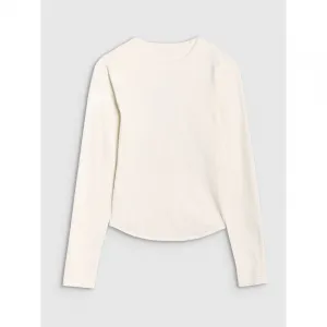 Dámske tréningové tričko s dlhým rukávom 4F LONGSLEEVE FNK F403-11S-OFF WHITE
