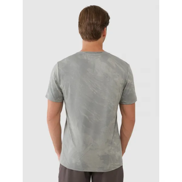 Pánske tréningové tričko s krátkym rukávom 4F TSHIRT FNK M1216-44A-OLIVE ALLOVER