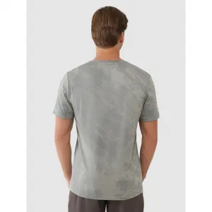Pánske tréningové tričko s krátkym rukávom 4F TSHIRT FNK M1216-44A-OLIVE ALLOVER
