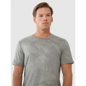 Pánske tréningové tričko s krátkym rukávom 4F TSHIRT FNK M1216-44A-OLIVE ALLOVER