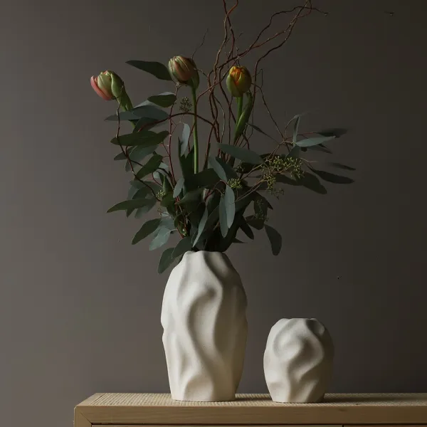 Váza Drift Desert, 16 cm, vanilka - COOEE
