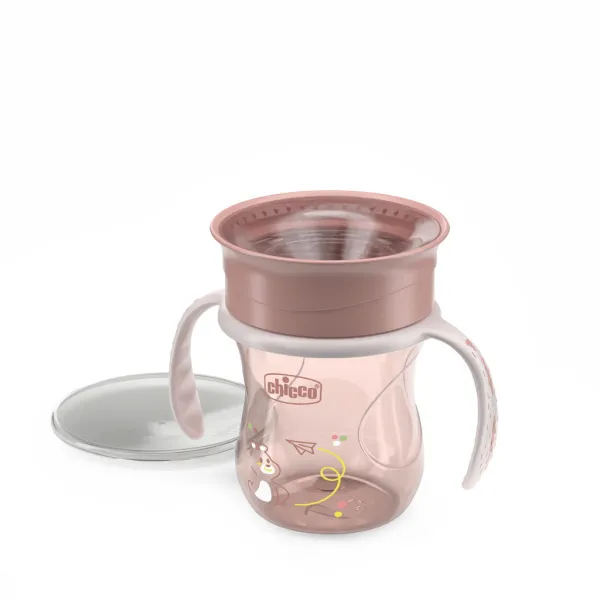 CHICCO Hrnček 360 Perfect X s držadlami pink, 12m+