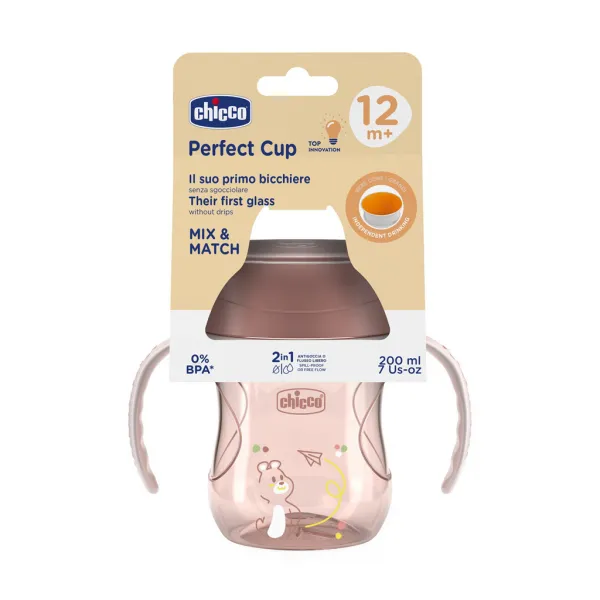 CHICCO Hrnček 360 Perfect X s držadlami pink, 12m+
