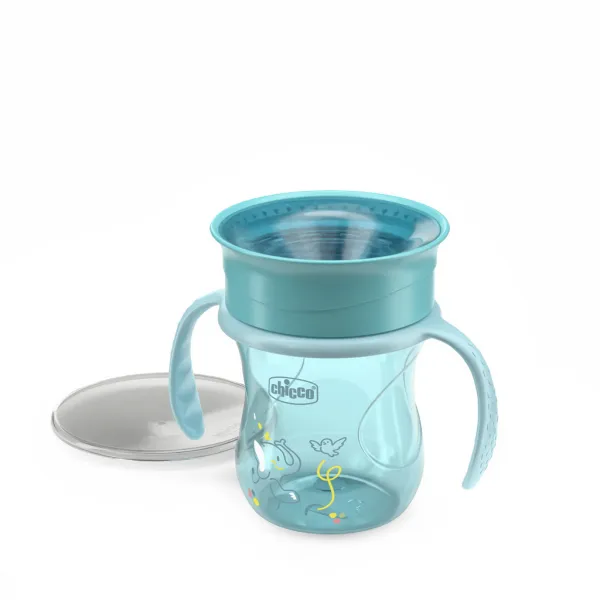 CHICCO Hrnček 360 Perfect X s držadlami teal, 12m+