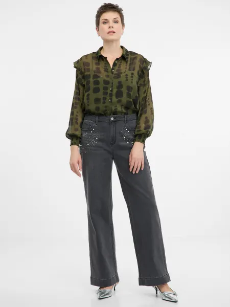 Green Women's Collared Blouse ORSAY - Women's