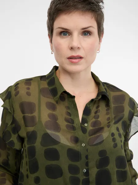 Green Women's Collared Blouse ORSAY - Women's