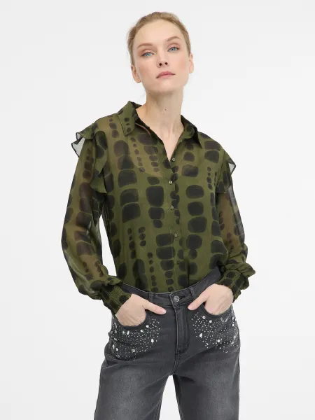 Green Women's Collared Blouse ORSAY - Women's