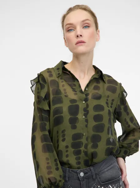 Green Women's Collared Blouse ORSAY - Women's