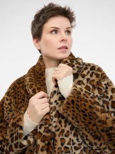 Light brown patterned women's coat ORSAY - Women's