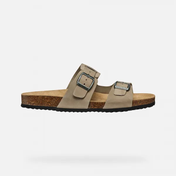 Light grey men's slippers Geox Ghita - Men's