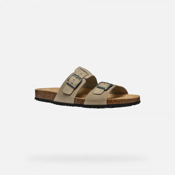 Light grey men's slippers Geox Ghita - Men's